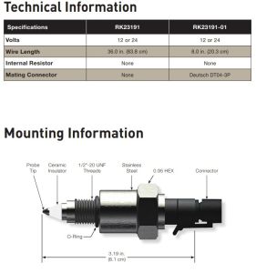 Racor rk 23191-03 WIF Sensor Kit rk23191-03